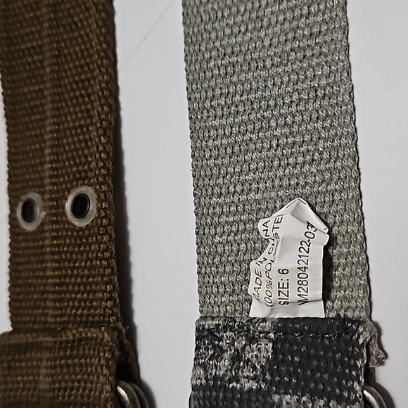 Boy's Adjustable Belts Strong Cloth Tweed Brown & Army Green Size 6/8 #B-40 - Picture 6 of 10